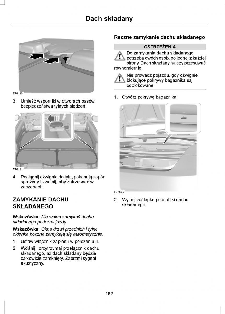 Ford Focus II 2 instrukcja obslugi / page 164