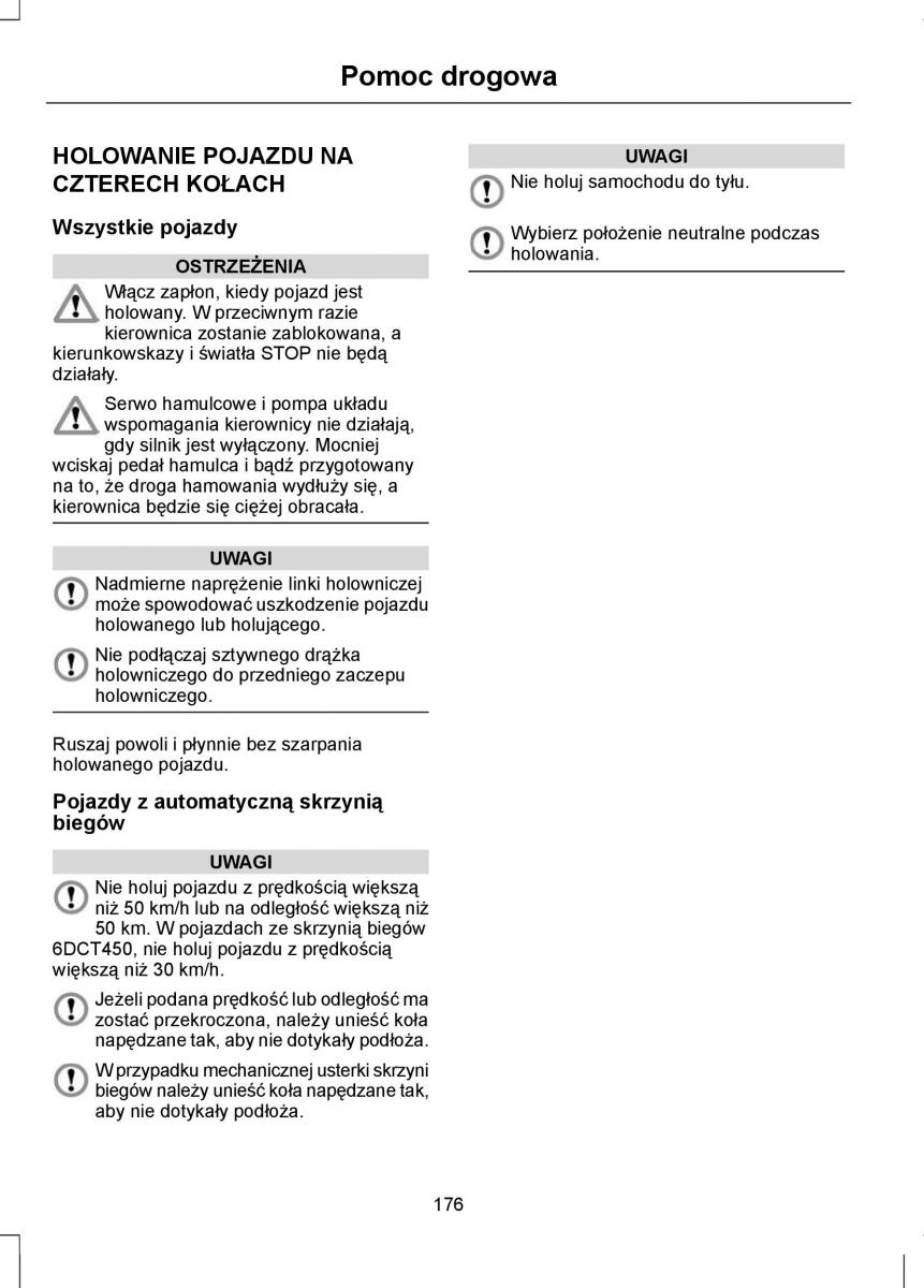 Ford Focus II 2 instrukcja obslugi / page 178