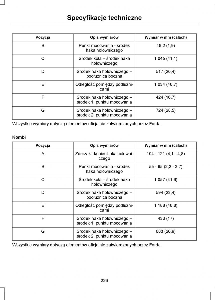 Ford Focus II 2 instrukcja obslugi / page 228