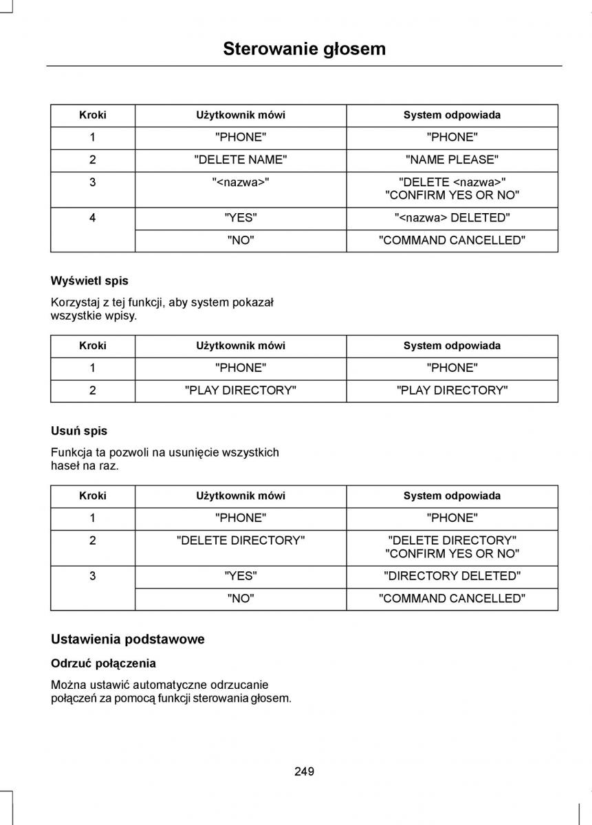 Ford Focus II 2 instrukcja obslugi / page 251