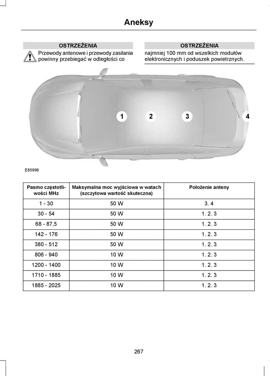 Ford Focus II 2 instrukcja obslugi / page 269