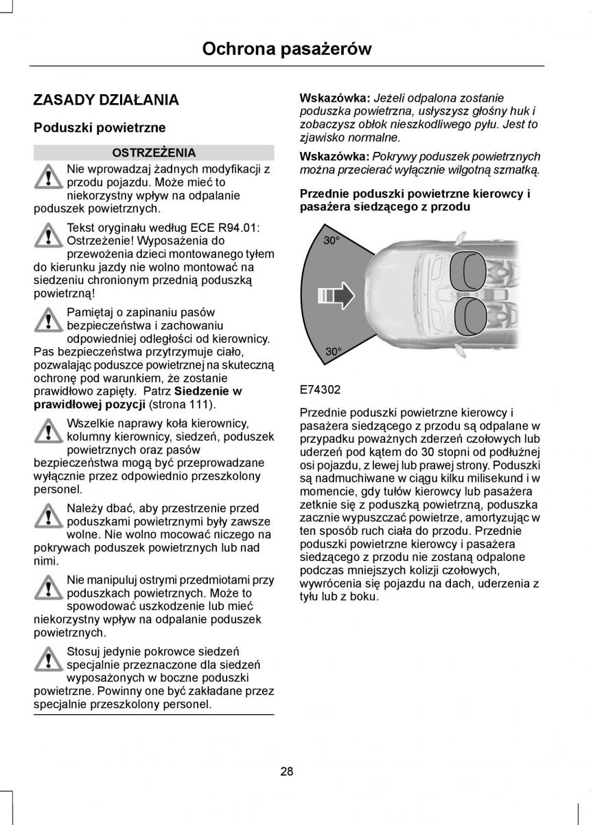 Ford Focus II 2 instrukcja obslugi / page 30