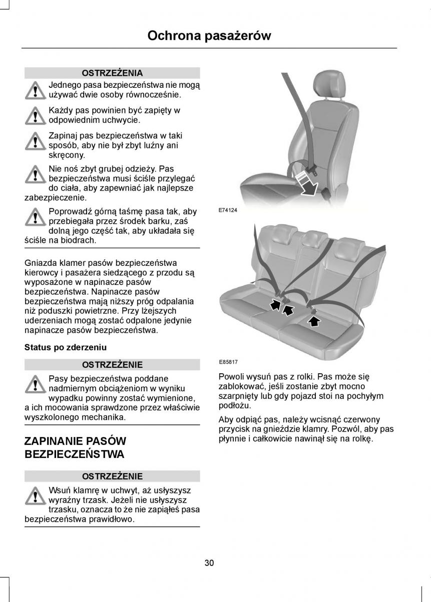 Ford Focus II 2 instrukcja obslugi / page 32