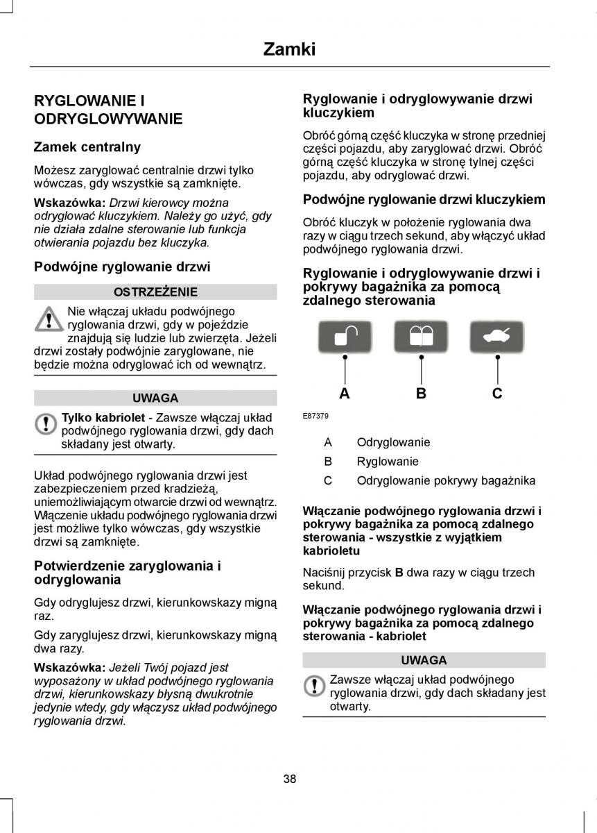 Ford Focus II 2 instrukcja obslugi / page 40