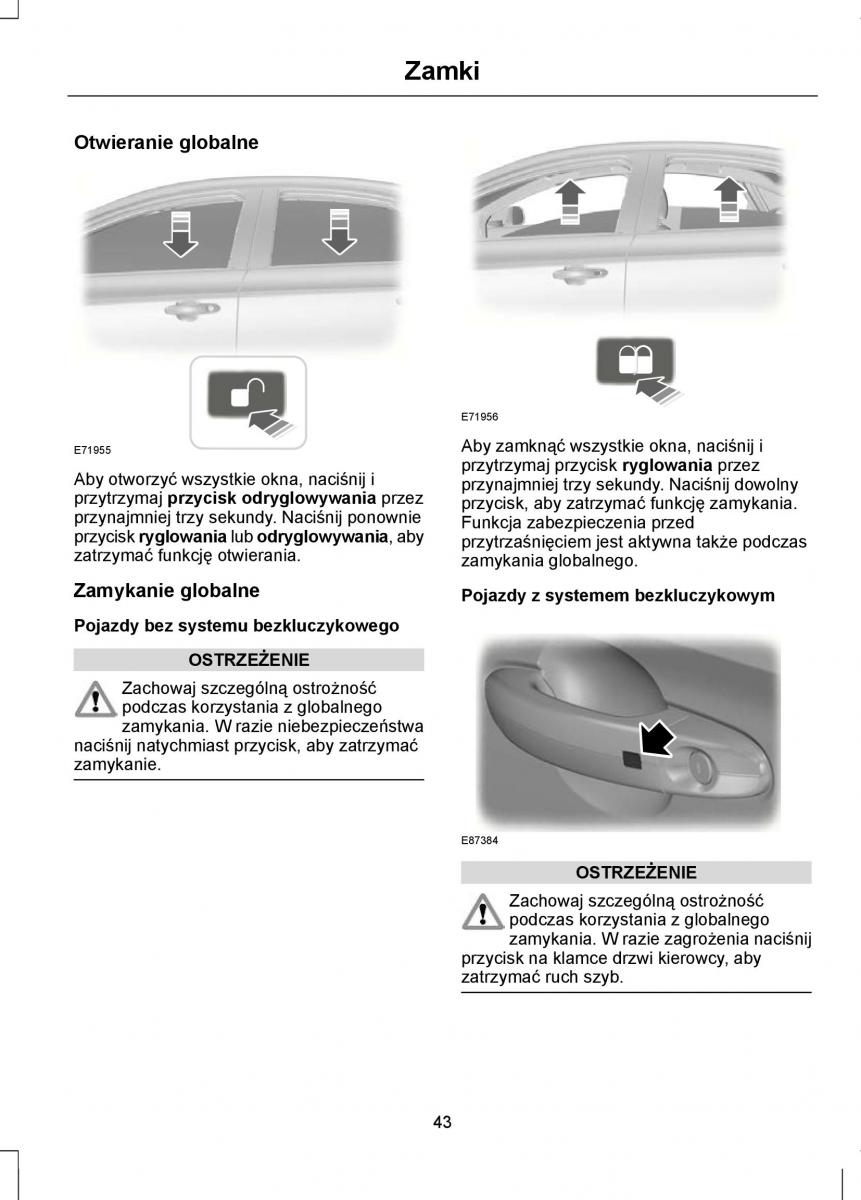 Ford Focus II 2 instrukcja obslugi / page 45