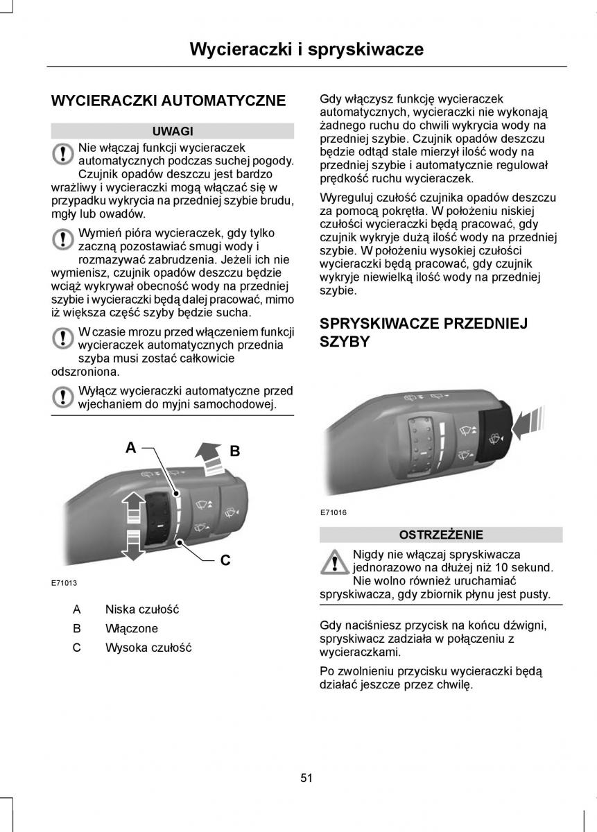 Ford Focus II 2 instrukcja obslugi / page 53