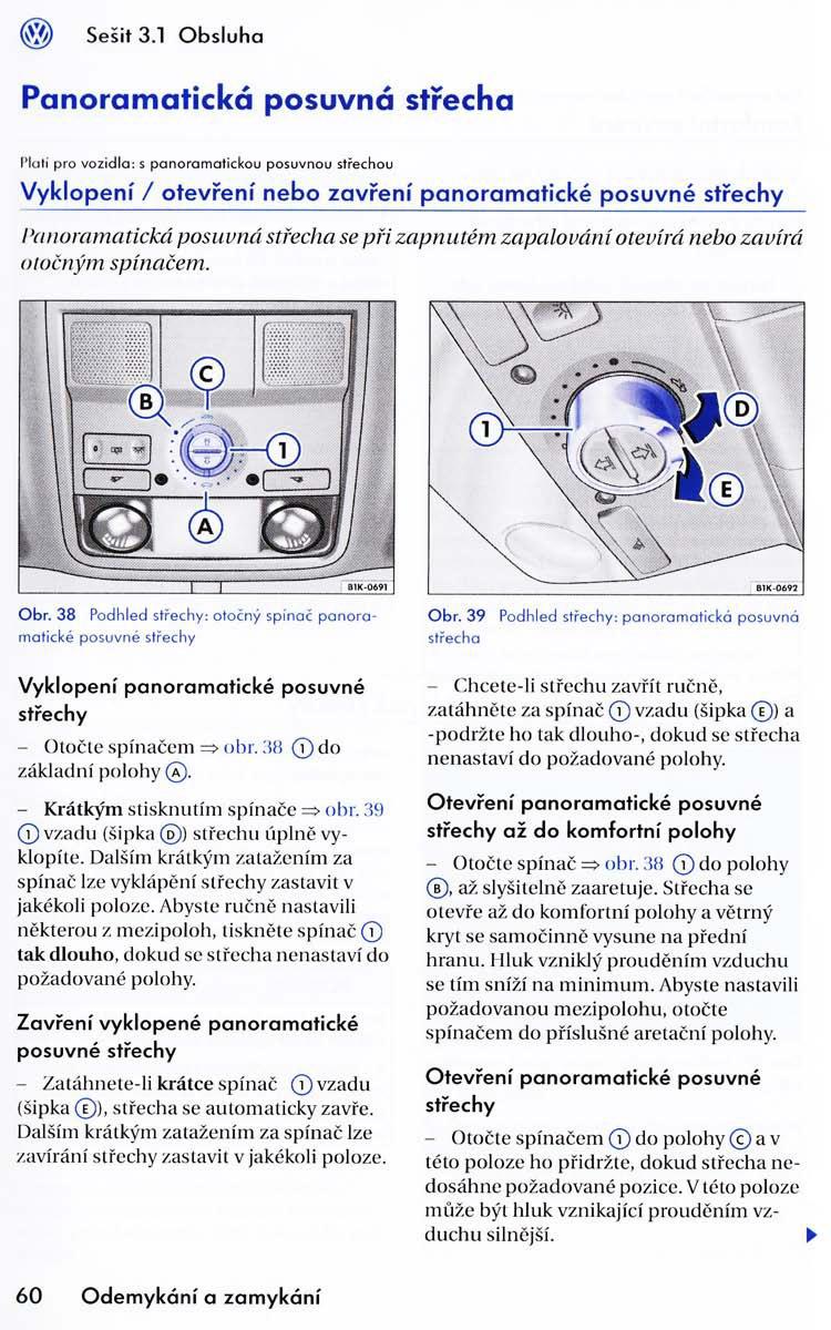 VW Golf VI 6 navod k obsludze / page 62