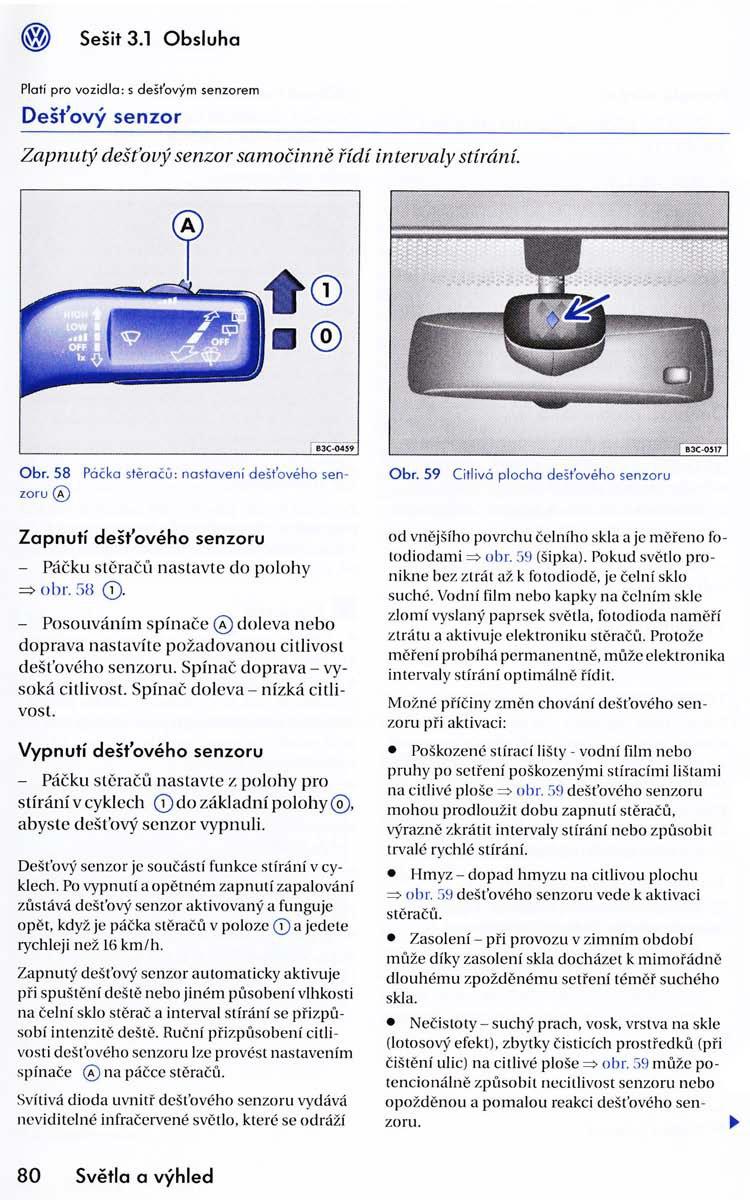 VW Golf VI 6 navod k obsludze / page 82