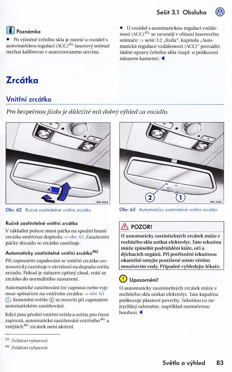 VW Golf VI 6 navod k obsludze / page 85