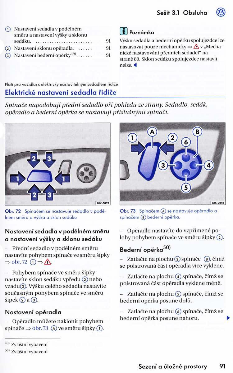 VW Golf VI 6 navod k obsludze / page 93