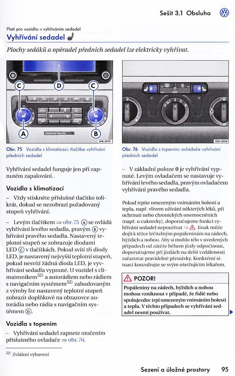 VW Golf VI 6 navod k obsludze / page 97