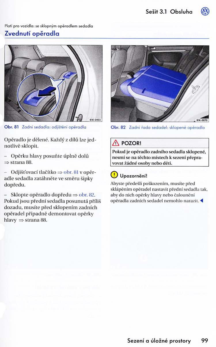 VW Golf VI 6 navod k obsludze / page 101