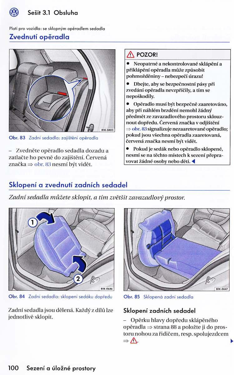 VW Golf VI 6 navod k obsludze / page 102