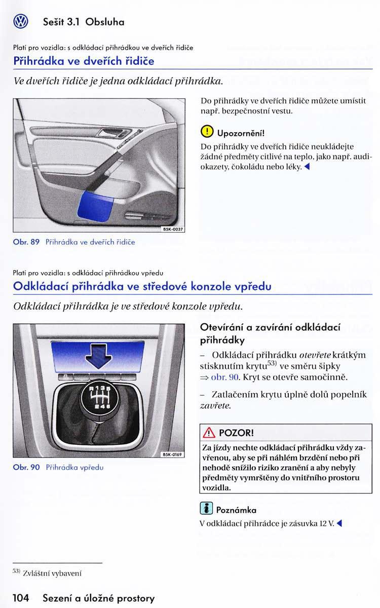 VW Golf VI 6 navod k obsludze / page 106