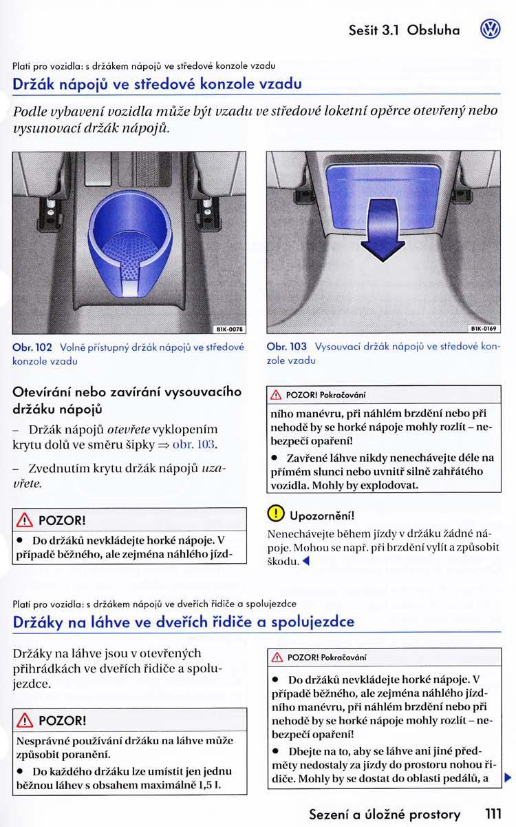 VW Golf VI 6 navod k obsludze / page 113