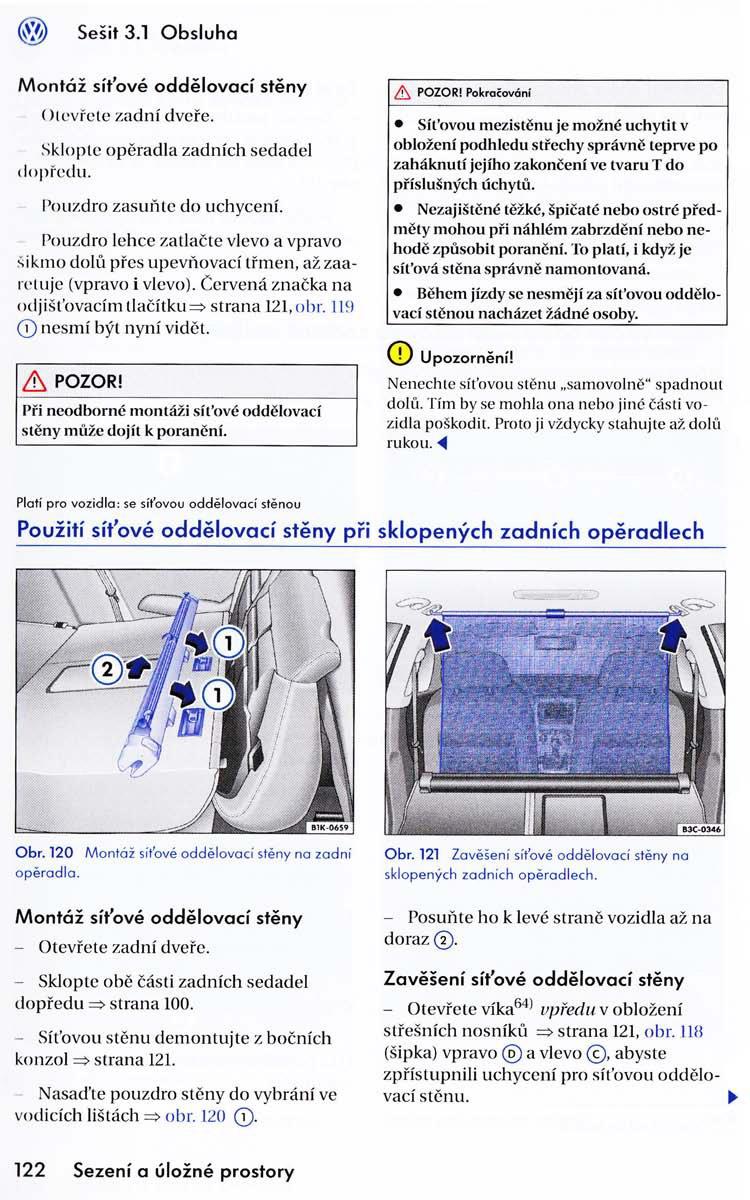 VW Golf VI 6 navod k obsludze / page 124