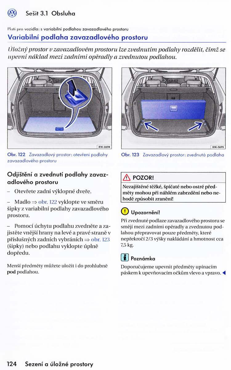 VW Golf VI 6 navod k obsludze / page 126