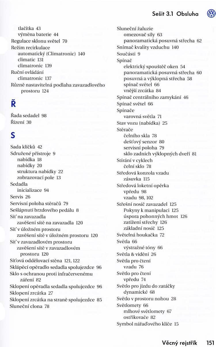 VW Golf VI 6 navod k obsludze / page 152