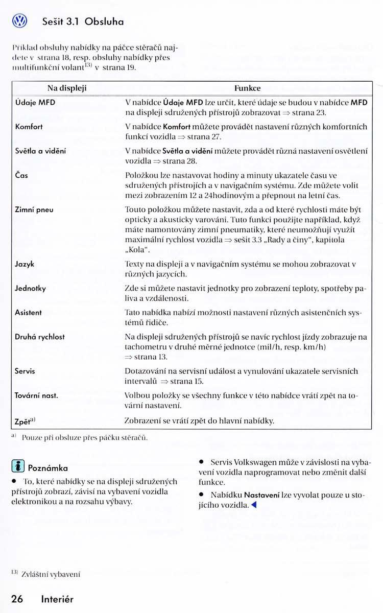 VW Golf VI 6 navod k obsludze / page 28