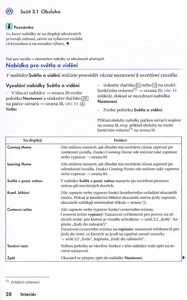 VW Golf VI 6 navod k obsludze / page 30