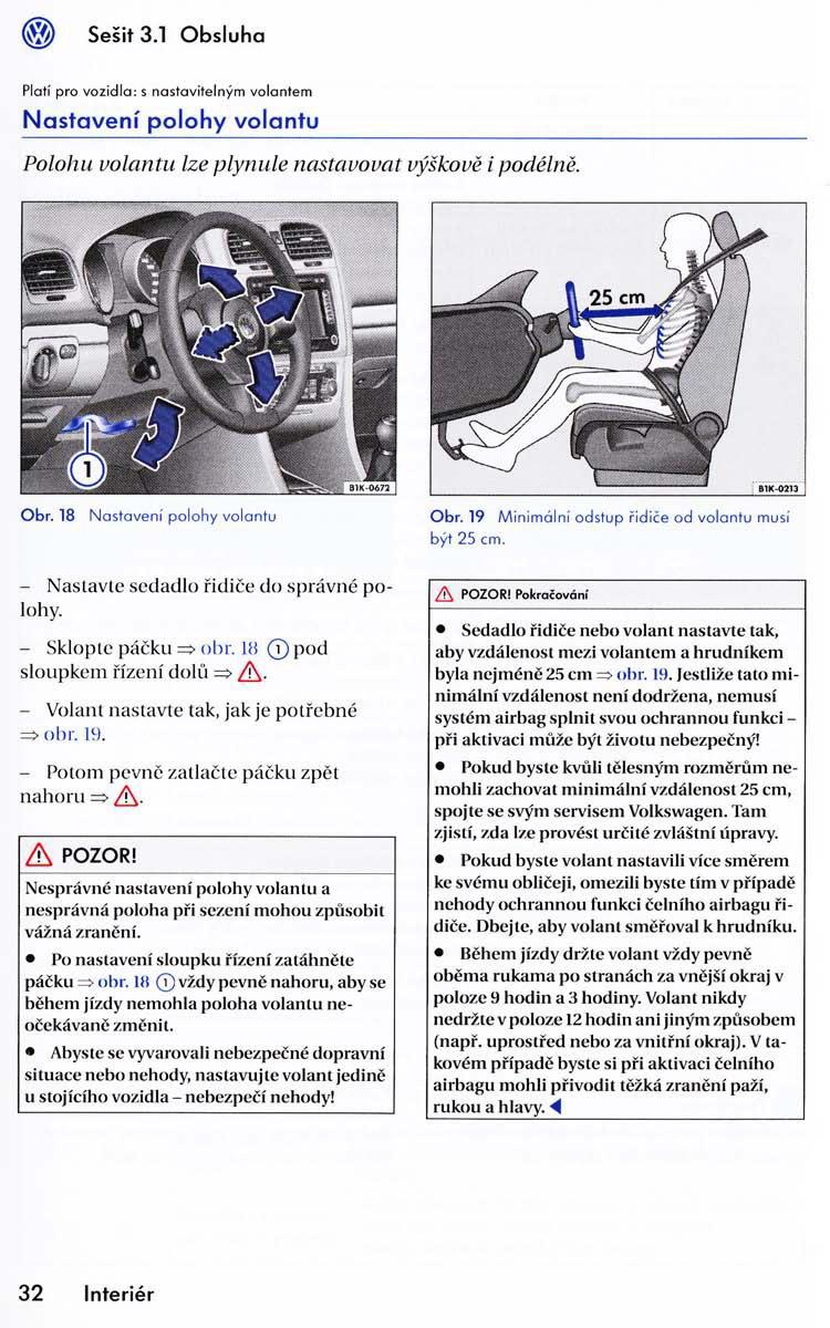 VW Golf VI 6 navod k obsludze / page 34