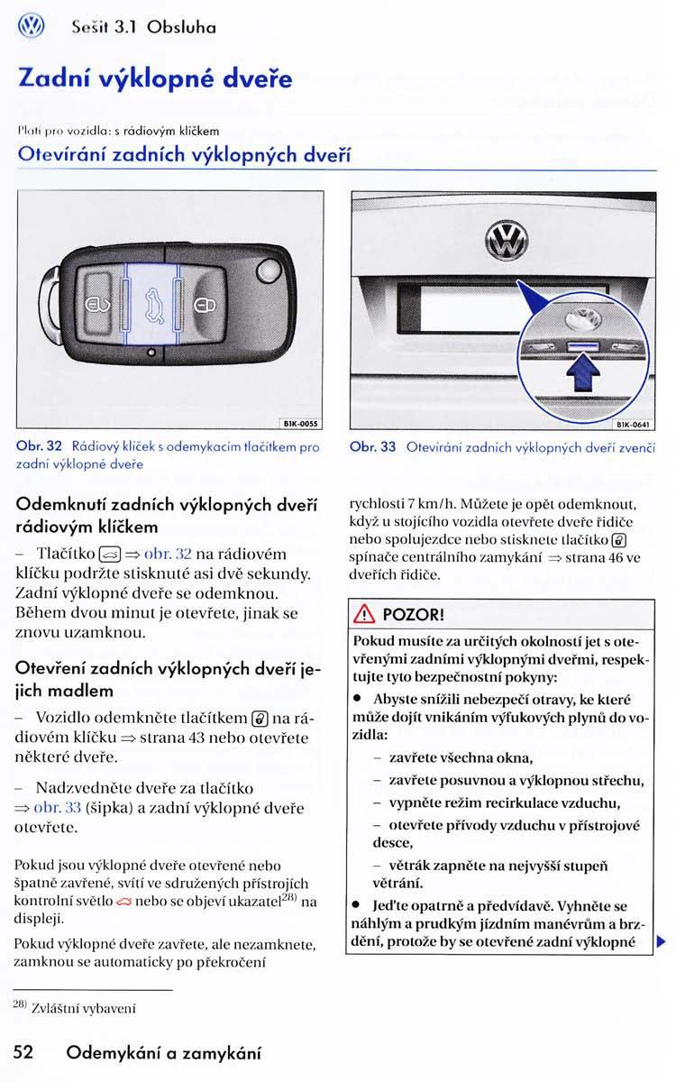 VW Golf VI 6 navod k obsludze / page 54