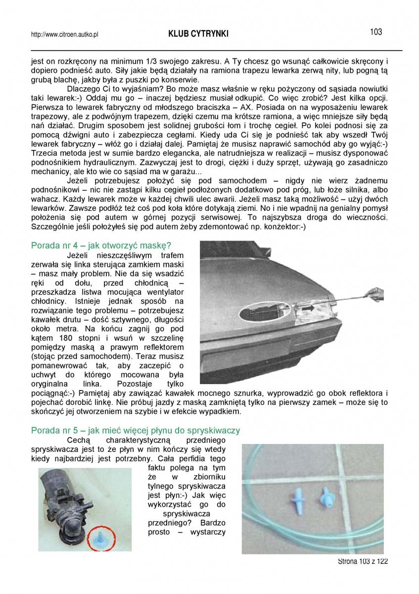 manual  Citroen BX instrukcja / page 103