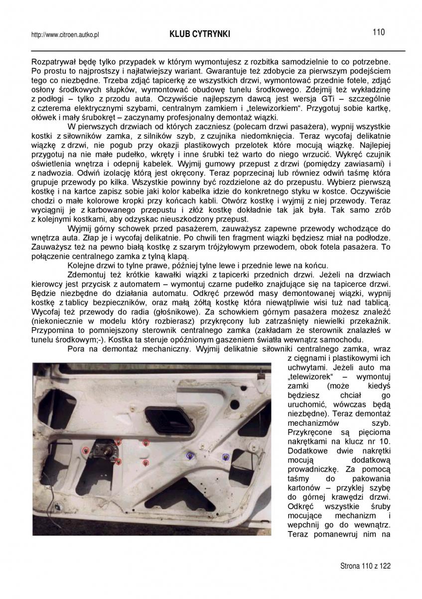 Citroen BX instrukcja obslugi / page 110