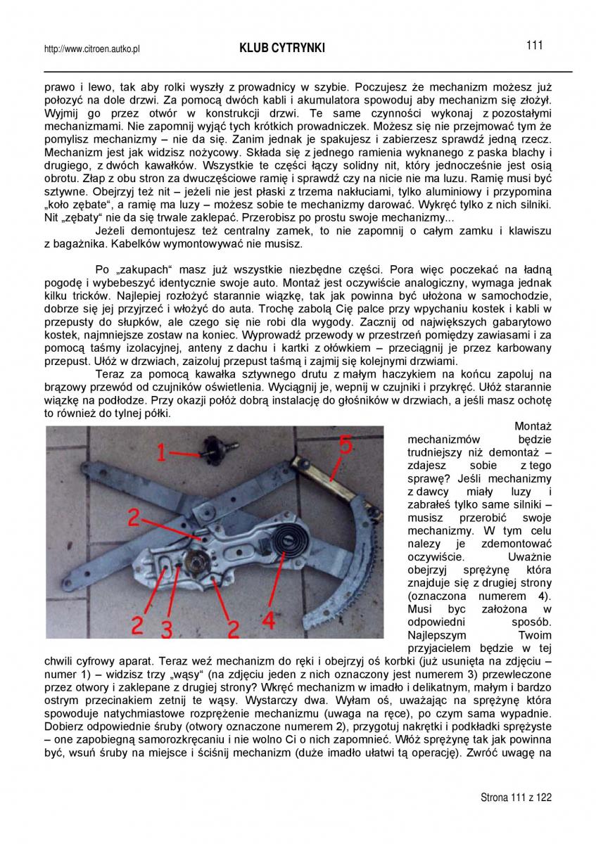 Citroen BX instrukcja obslugi / page 111