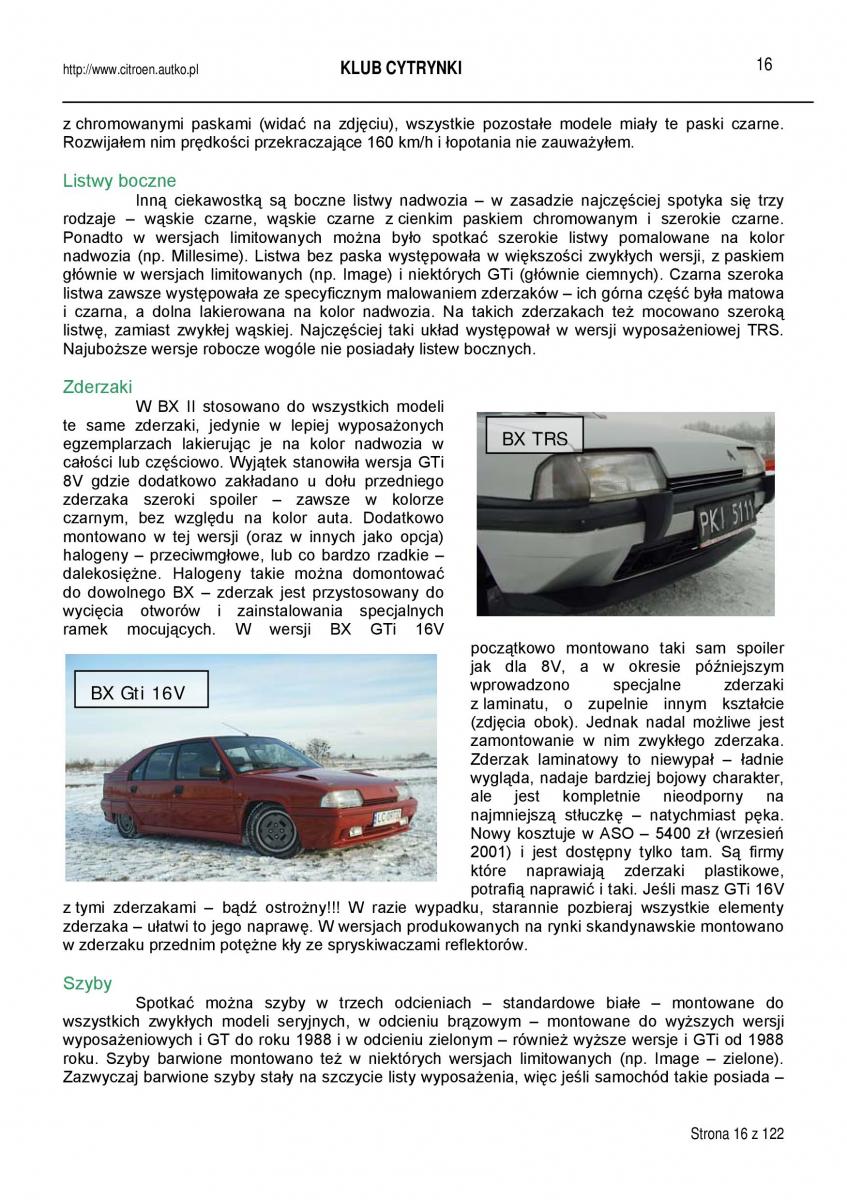 manual  Citroen BX instrukcja / page 16