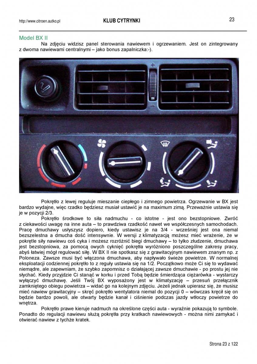 manual  Citroen BX instrukcja / page 23