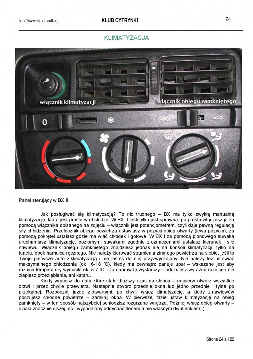 manual  Citroen BX instrukcja / page 24