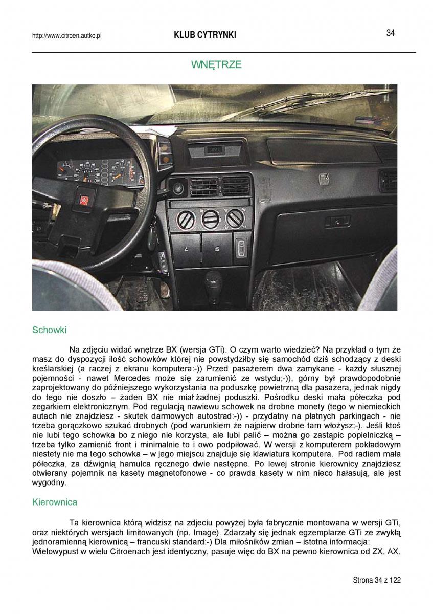 manual  Citroen BX instrukcja / page 34