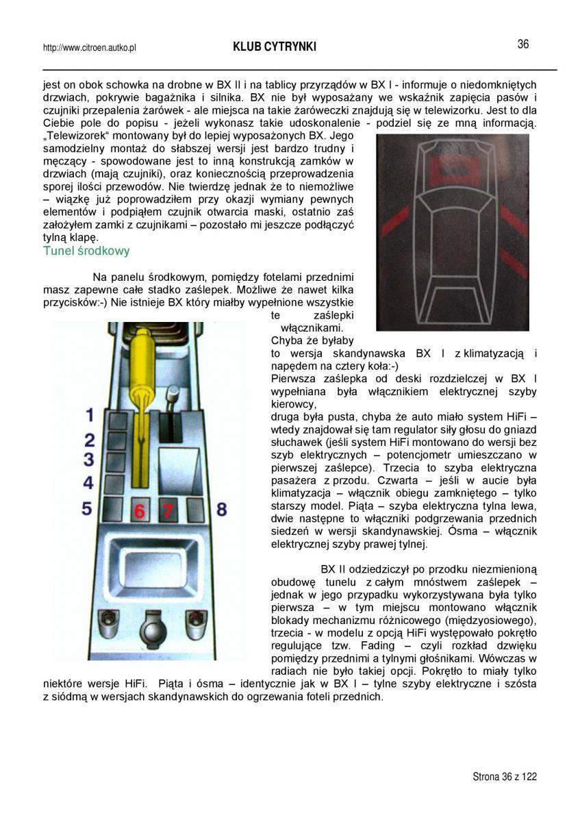 manual  Citroen BX instrukcja / page 36