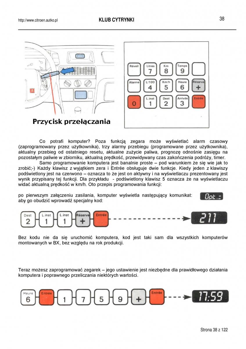 manual  Citroen BX instrukcja / page 38