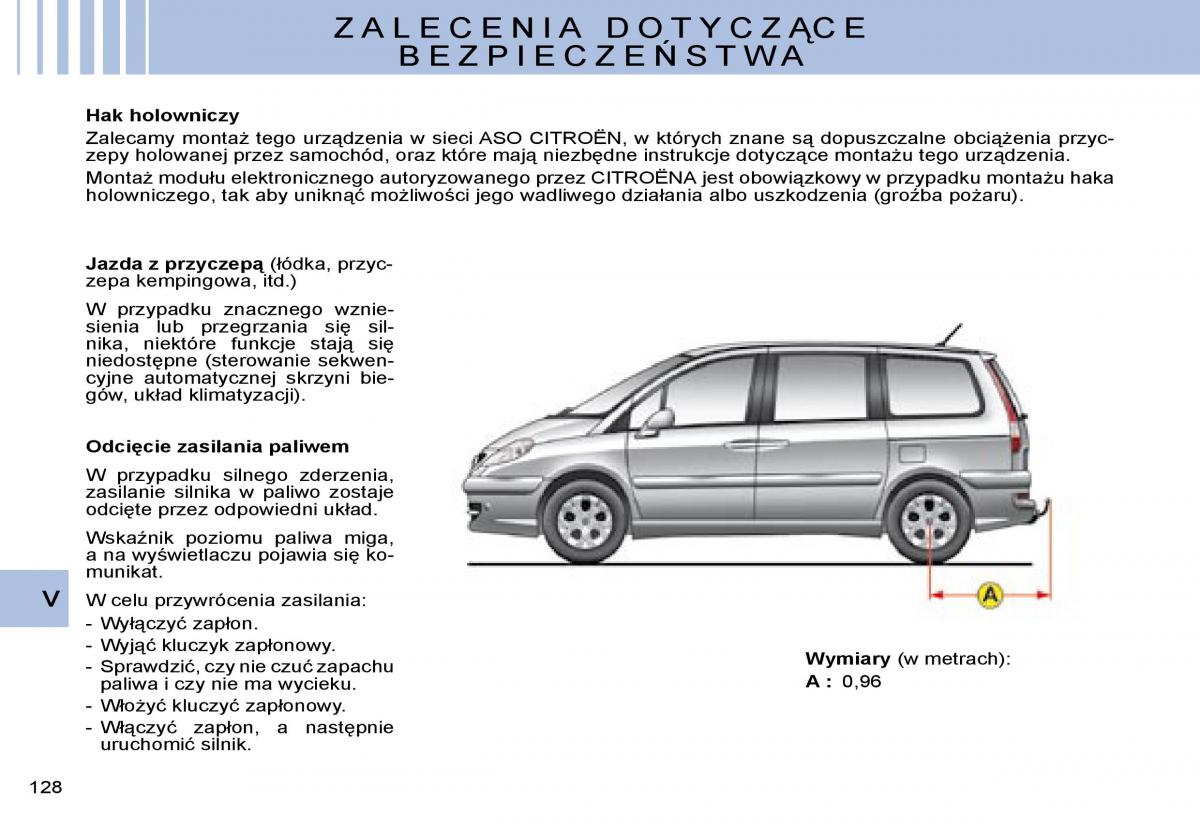 manual  Citroen C8 instrukcja / page 126