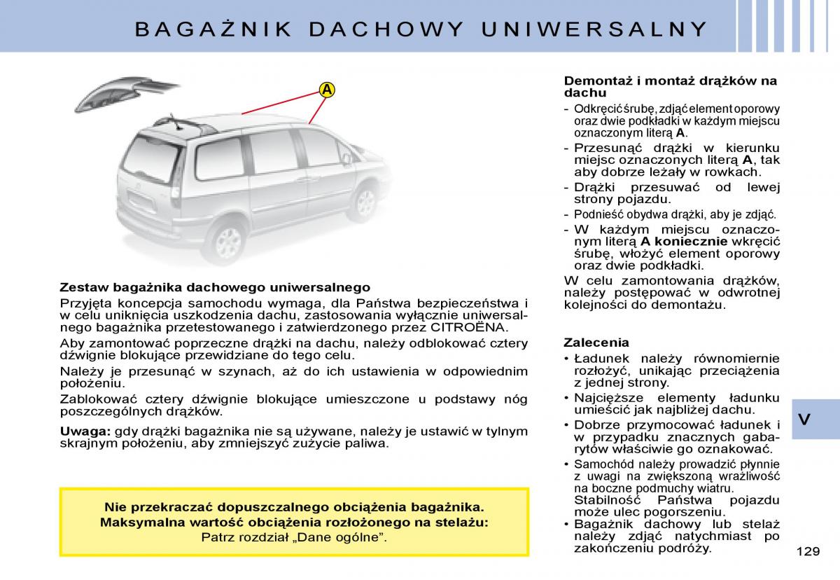 manual  Citroen C8 instrukcja / page 127