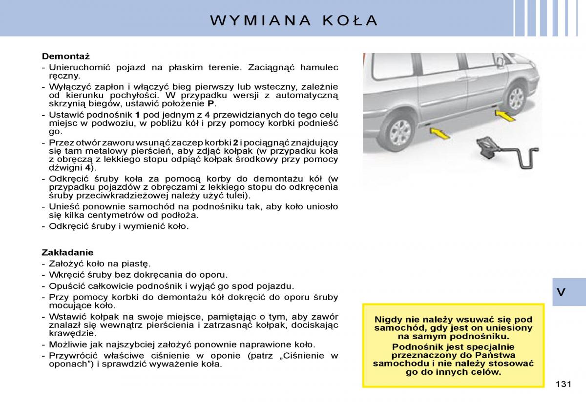 manual  Citroen C8 instrukcja / page 129