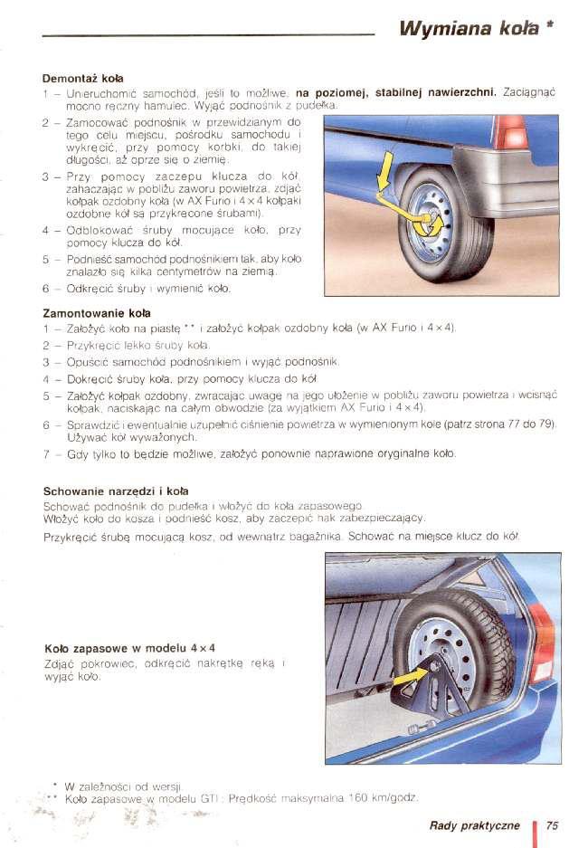 Citroen AX instrukcja obslugi / page 76