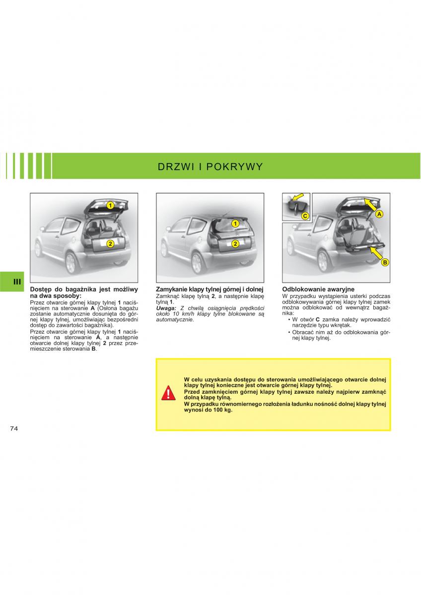 Citroen C2 instrukcja obslugi / page 49