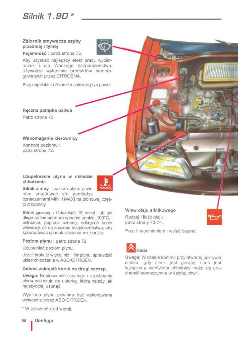 Citroen ZX instrukcja obslugi / page 71