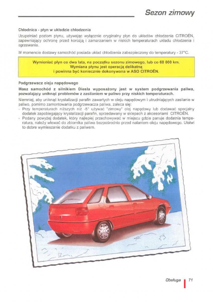 Citroen ZX instrukcja obslugi / page 74