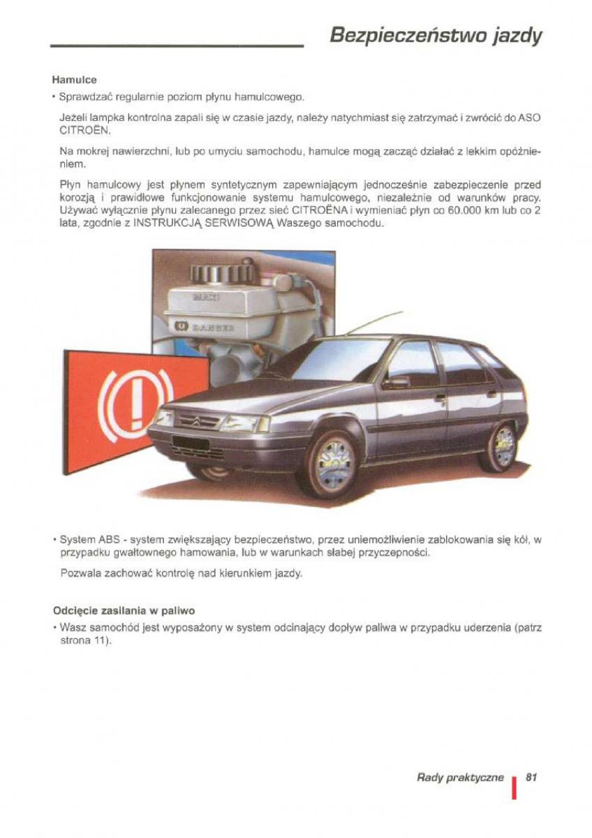 Citroen ZX instrukcja obslugi / page 84