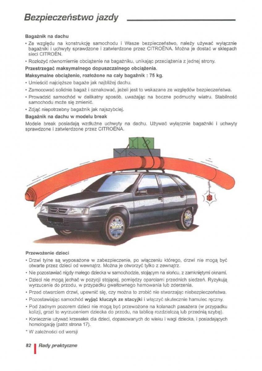 Citroen ZX instrukcja obslugi / page 85