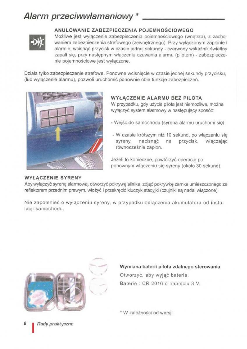 Citroen ZX instrukcja obslugi / page 9