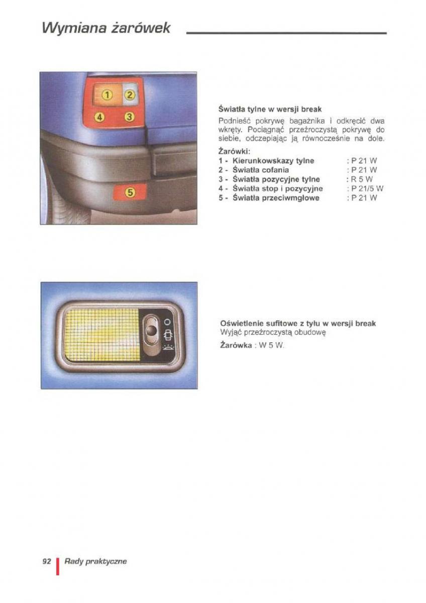 Citroen ZX instrukcja obslugi / page 95