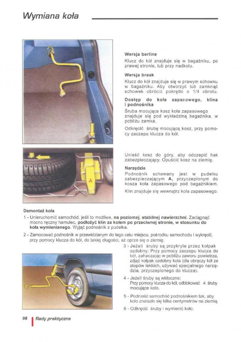 Citroen ZX instrukcja obslugi / page 101