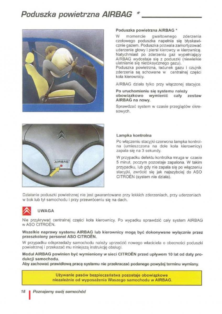 Citroen ZX instrukcja obslugi / page 19