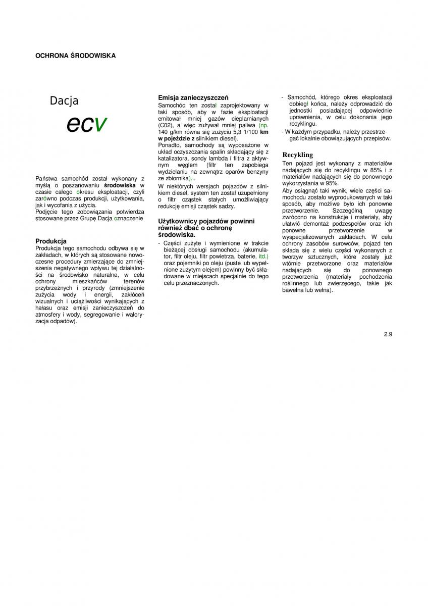 Dacia Duster instrukcja obslugi / page 67