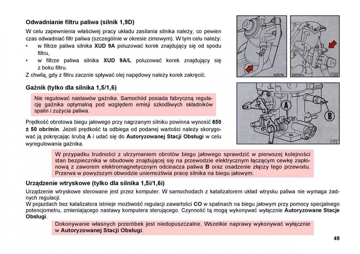 FSO Polonez instrukcja obslugi / page 57